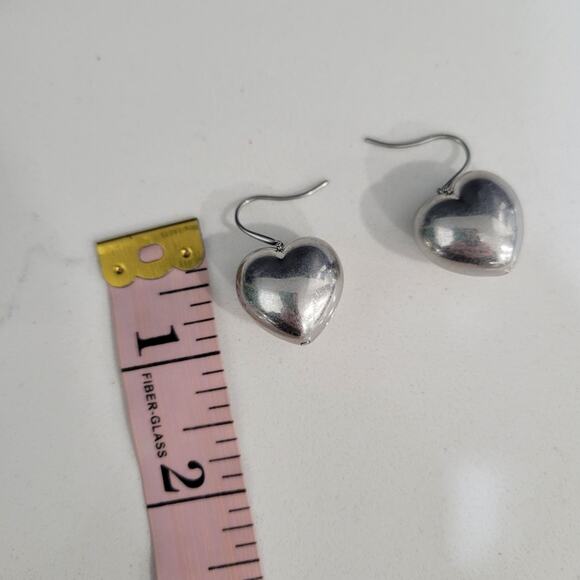 Tory Burch Heart Locket Earrings In Antique Pewter - Picture 6 of 15